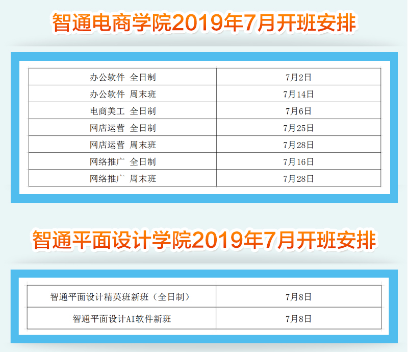 智通教育2019年7月開班通知03